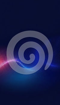 Big Data and AI Technology Abstract with Flowing Mesh Pattern