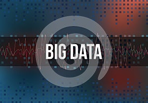 Big Data Algorithms. Analysis of Information Minimalistic Design. Science, Technology Color Background. Vector