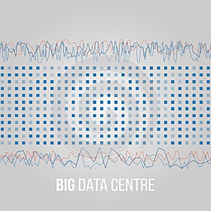 Big Data Algorithms. Analysis of Information Minimalistic Infographics Design. Science, Technology Background. Vector