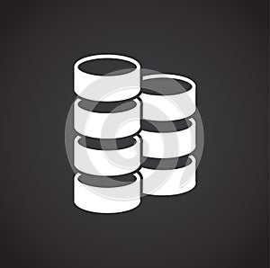 Big data analitics icon on background for graphic and web design. Creative illustration concept symbol for web or mobile