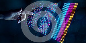 Big data analysis with AI technology for business analytics. Insights from data mining, filtering, sorting, clustering. Data