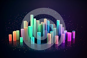 Big data analysis colorful report. Generative AI