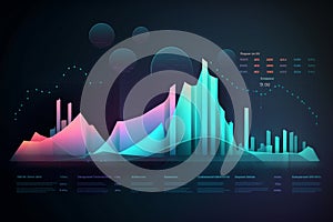 Big data analysis colorful report. Generative AI