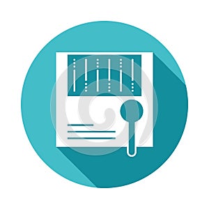 big data analysis icon in Flat long shadow style