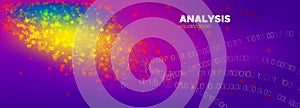 Big Data Analysis. Purple Technology Abstract. 3d
