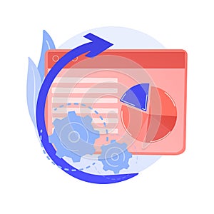 Big data analysis vector concept metaphor.