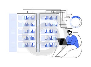 Big data analytics abstract concept vector illustration.
