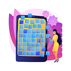 Big data applications abstract concept vector illustration.