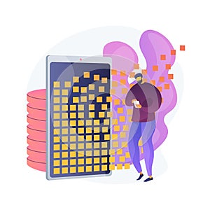 Big data applications abstract concept vector illustration.