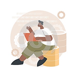 Big data applications abstract concept vector illustration.