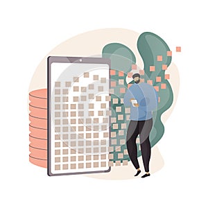 Big data applications abstract concept vector illustration.