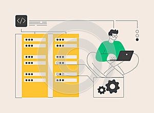 Big data applications abstract concept vector illustration.