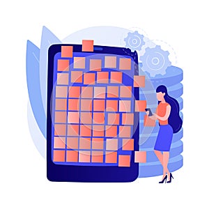 Big data applications abstract concept vector illustration.