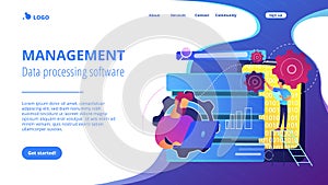 Big data applicationsconcept landing page.