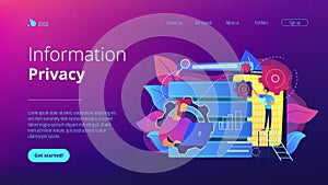 Big data applicationsconcept landing page.