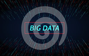 BIG DATA. Data array visual concept. Element with dots. Graphic abstract background communication. Digital data