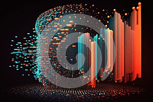 Big data, Artificial Intelligence and Quantum computing concept. Generative AI
