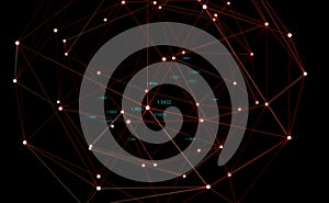 Big data. Associated blocks of information in the global network photo