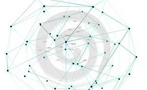 Big data. Associated blocks of information in the global network photo