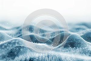 Big Data Background, Abstract Digital Technology Flow Pattern, Big Data 3d Particles, Copy Space