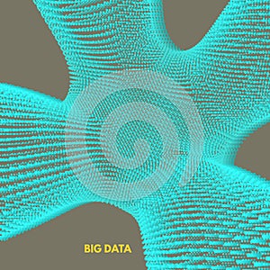 Big data background. Coding process. Abstract vector illustration