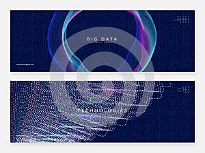 Big data background. Digital technology abstract