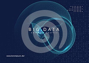 Big data background. Technology for visualization, artificial in