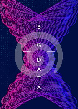 Big data background. Technology for visualization, artificial in