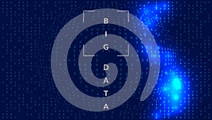 Big data background. Technology for visualization, artificial in