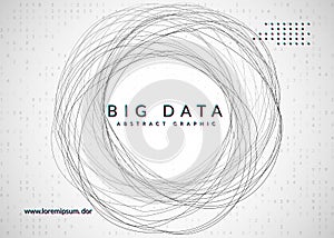 Big data background. Technology for visualization, artificial in