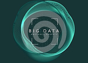 Big data background. Technology for visualization, artificial in