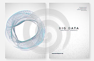 Big data background. Technology for visualization, artificial in