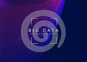 Big data background. Technology for visualization, artificial in