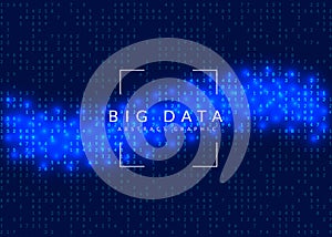 Big data background. Technology for visualization, artificial intelligence, deep learning and quantum computing.