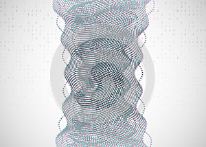 Big data background. Technology for visualization, artificial intelligence, deep learning and quantum computing.
