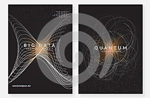 Big data background. Technology for visualization, artificial in