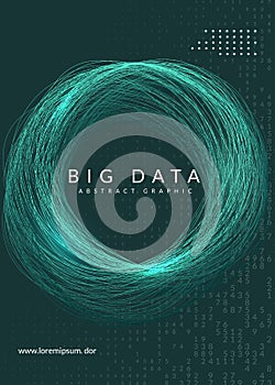 Big data background. Technology for visualization, artificial in