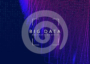 Big data background. Technology for visualization, artificial in