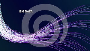 big data background vector illustration. Information streams.