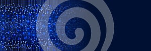 Big data. Binary Code circuit Background, flowing number one and zero text in binary code format in technology backgound.