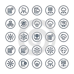 Big Data - 25 icons image.