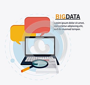 Big data center base and web hosting icon set