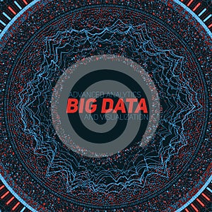 Big data circular visualization. Futuristic infographic. Information aesthetic design. Visual data complexity.