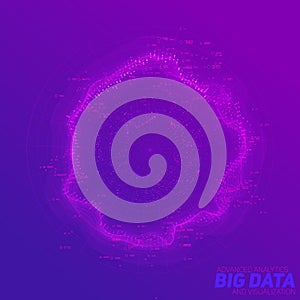 Big data circular visualization. Futuristic infographic. Information aesthetic design. Visual data complexity. Complex