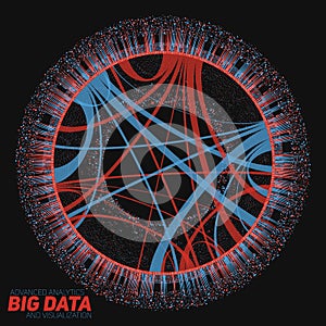 Big data circular visualization. Futuristic infographic. Information aesthetic design. Visual data complexity.