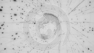 Big data cloud around digital earth data globe abstract 3D rendering network connection computing internet of things IOT