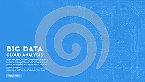 Big Data cloud computing. Blockchain visualiztion. Cirquit board abstract pattern