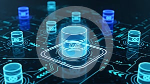 Big Data Cloud Computing Network Technology Blue Digital Abstract Background