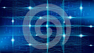 Big Data Cloud. Futuristic Technology Geometric.