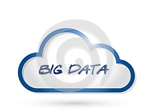 Big data cloud illustration design